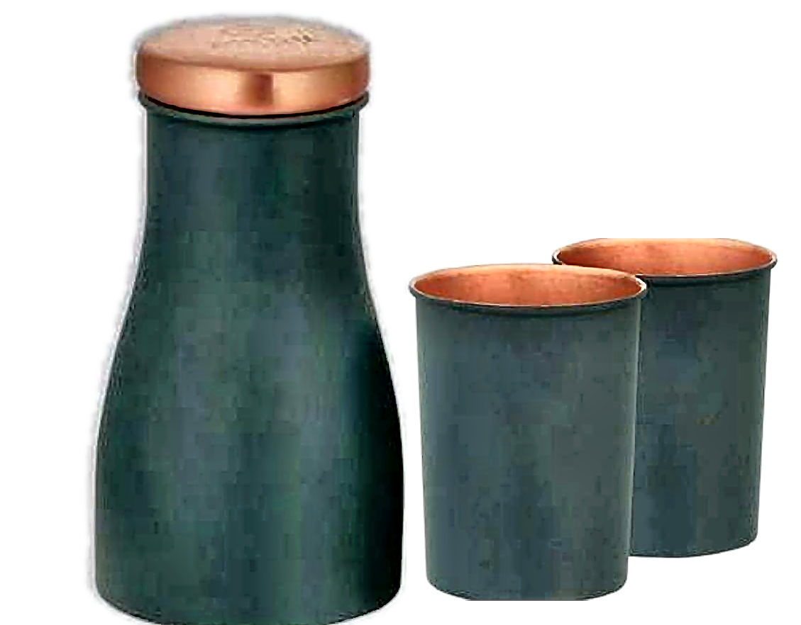 Copper Colour Coated Bedside Pot - Style 2