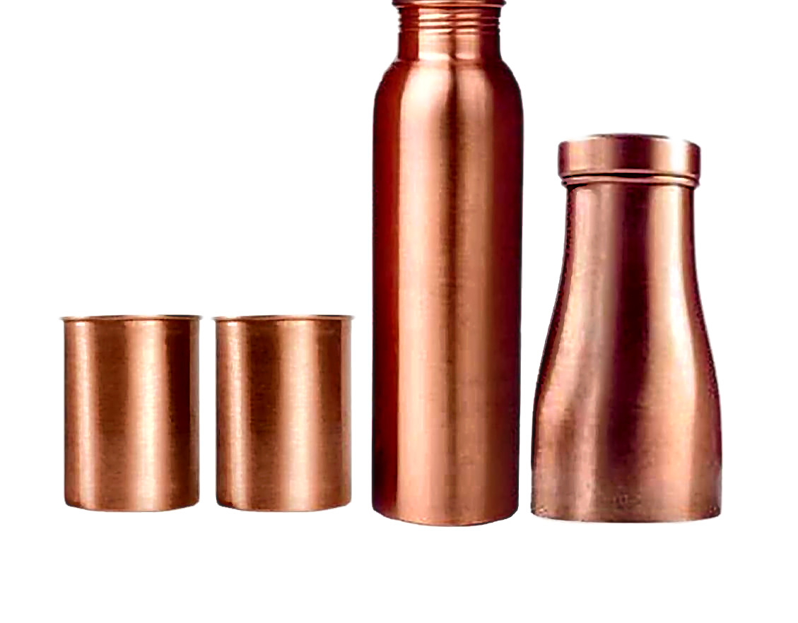 Copper Meenakari Bedside Pot - Style 12