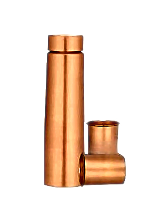 Plain Tower Copper Bottle Gift Set