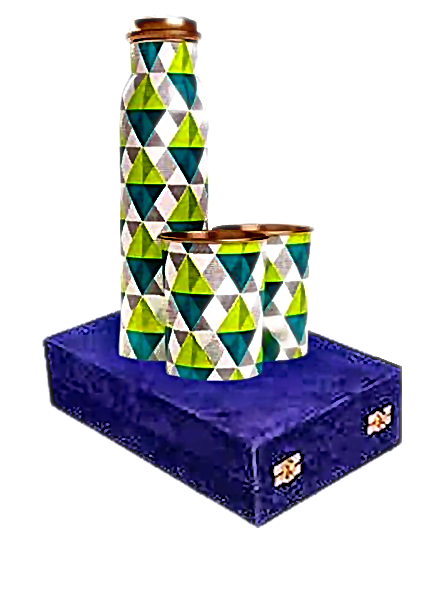 Q7 Geometric Shape Meenakari Gift Set Box