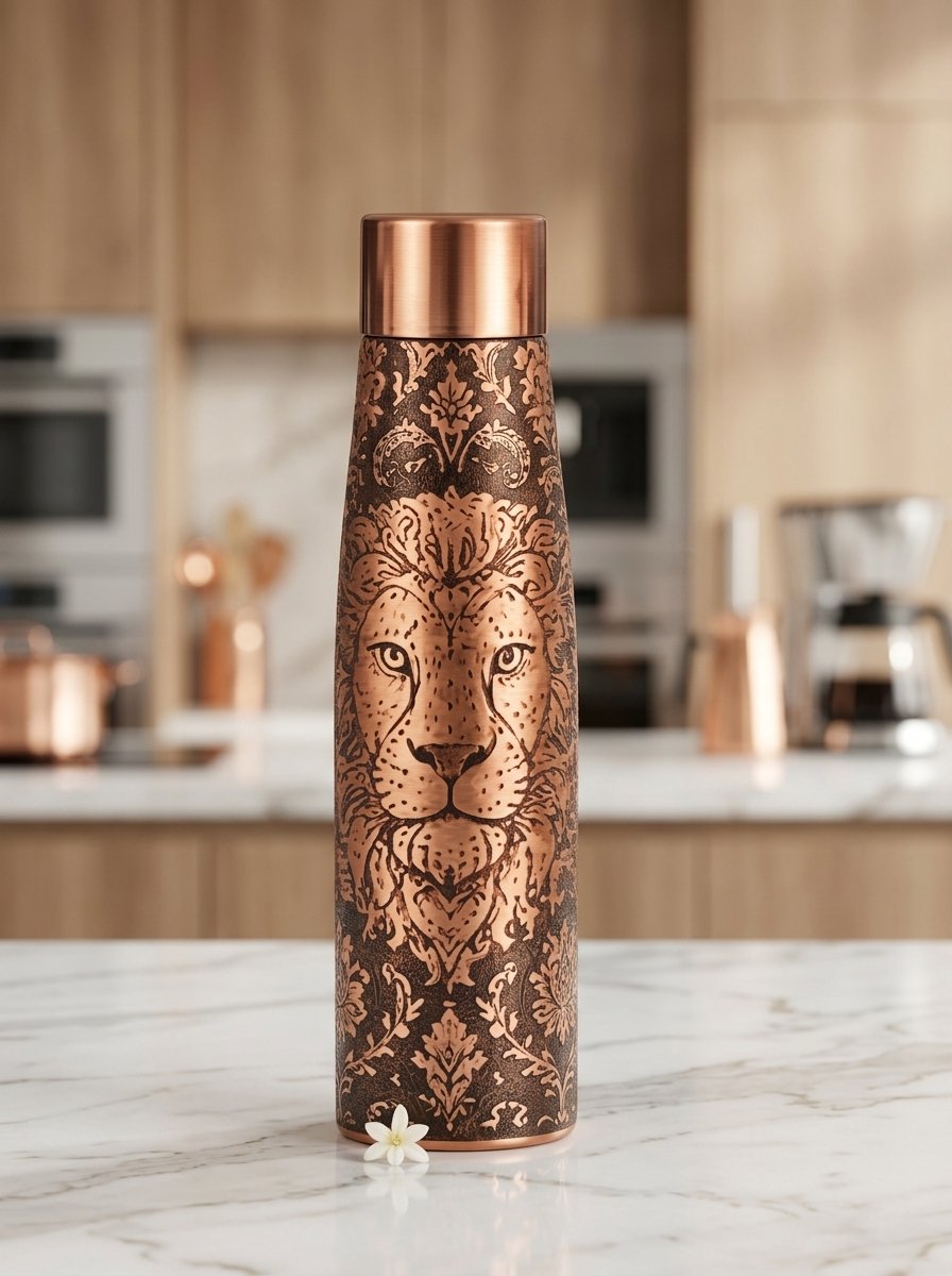 Wildlife Motif copper bottle